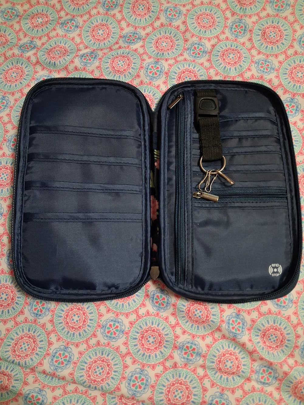 🦩 RFID Blocking Travel Passport Organizer Zipper Case NWOT ✈️